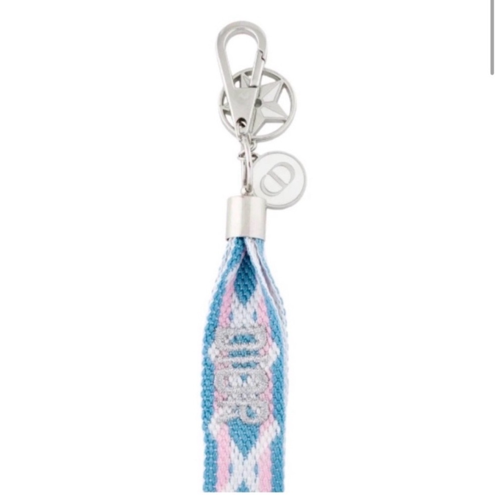 New Sealed Dior Blue and Pink Woven Keychain - Picture 5 of 6